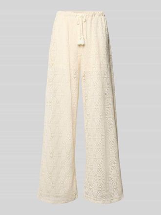 Vero Moda Regular Fit Weite Hose mit semitransparentem Besatz Modell MAYA in Offwhite, Gr&ouml;&szlig;e XL