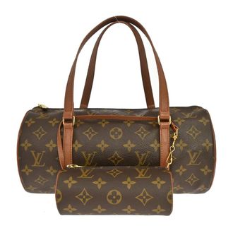 Louis Vuitton Papillon Handbag Monogram Canvas Brown Canvas Handbag (Pre-Owned)
