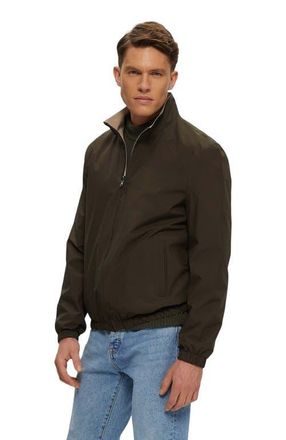 Gorski Reversible Zip Jacket in Green/beige at Nordstrom, Size Xx-Large