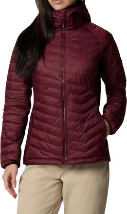 Columbia Womens Hybrid Padded Jacket with Hood Powder Pass II 2126122 - Red - Size X-Large