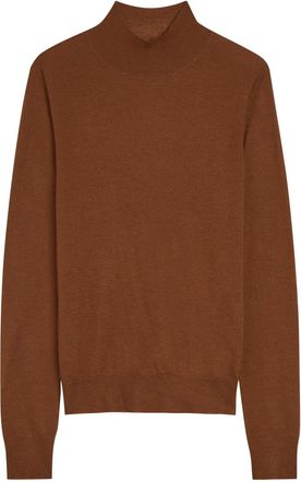 Joseph Mock-neck Cashmere top - Rust - S (UK8-10 / S)