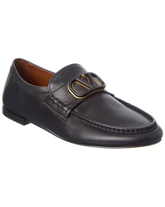 Valentino Vlogo Leather Loafer