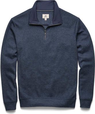 Surfside Supply Co. Bobby Cashmist Fleece Quarter Zip in Navy Heather at Nordstrom, Size Xx-Large