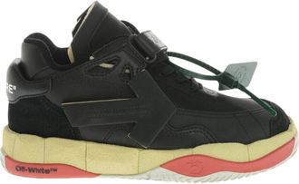 Off-white Black Leather Low-Top Sneakers
