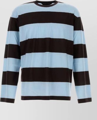 Bottega Veneta cashmere sweater embroidered striped round neck