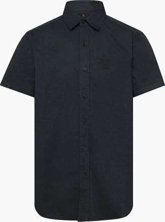 Belstaff Mens Short Sleeve Shirt - Black - Size: 46/Regular