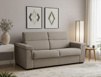 Dmora Sof&aacute; Fijo 3 Plazas Zelia, Sof&aacute; Lineal Para Sal&oacute;n, Acolchado, Desenfundable, Calidad 100% Made In Italy, 225x95 H100 Cm, T&oacute;rtola - Dmora
