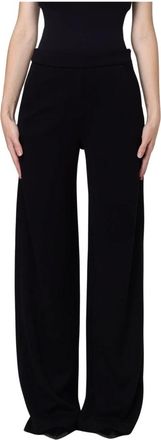 Dondup Wide Trousers, female, Black, Size: M Fleece Sweat Pants for Comfortable Style