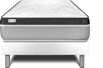 VITALIT Somier Blanco + Colch&oacute;n Con Espuma Viscoel&aacute;stica 120 X 190