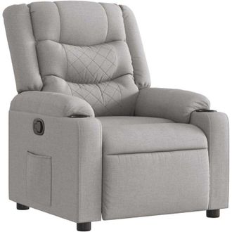 vidaXL Sill&oacute;n Reclinable De Tela Gris Nube Vidaxl