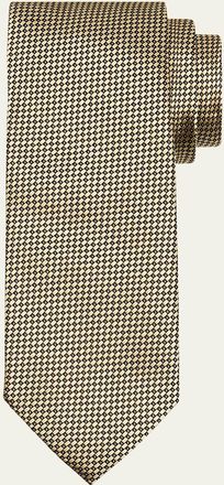 Ermenegildo Zegna Mens Neat Micro-Jacquard Silk Tie