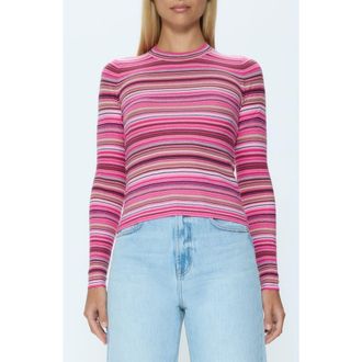 Pistola Denim Madison Stripe Sweater in Pink Brown Multi at Nordstrom, Size X-Small