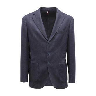 Santaniello Wollen Blend Jas - Heren - Blazers - Blauw - M - Wol - Jassen