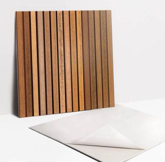 Tulup Pannelli da Parete Autoadesivi - Decorativi - Parete Piastrelle - 9 Pezzi Piastrelle - 9x30x30 cm - Doghe di Legno