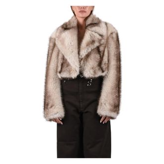 Sportmax Chaqueta corta de punto peludo - Jackets - Mujer - Marr&oacute;n - XS