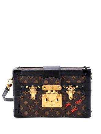 Louis Vuitton Petite Malle Handbag Monogram Canvas clutch bag - Bruin