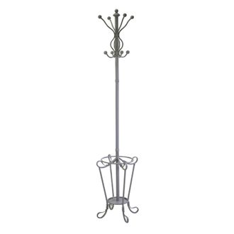 Vacchetti Vacchetti - Perchero De Metal Gris Con Parag&uuml;ero Redondo De 40 Cm De Di&aacute;metro Y 180 Cm De Altura