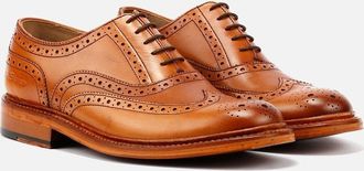 Ben Sherman Mens Ben Sherman Sugarman Brogue Leather Mens Tan Lace-Up Shoes - Brown - Size: 10