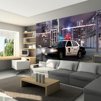Artgeist Fotomurale - Police car - 250x175