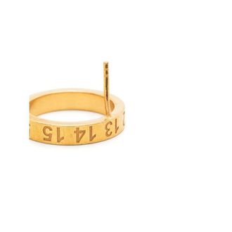Maison Margiela Engraved Gold-Plated Earrings - Gold