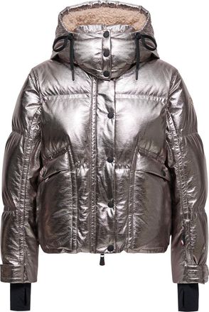 Moncler Giacca Da Sci Metallizzata Con Cappuccio Calaque-Donna