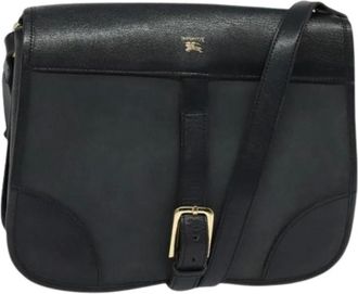 Burberry Pre-owned Cross Body Bags, female, Blue, Size: ONE SIZE Pre-owned Leather Shoulder Bag