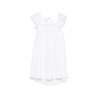 Ganni Square Neck Broderie Anglaise Dress - female - Ganni - Short Dresses - White - S - Dresses