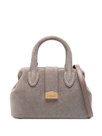 Schell small Doctor logo-plaque tote bag - Grey