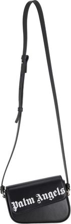 Palm Angels Black Logo Mini Crossbody Bag