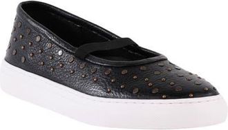 Seychelles Moon Child Stud Mary Jane Flat in Black Leather at Nordstrom, Size 9