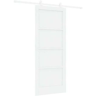 vidaXL Vidaxl Juego De Puertas Correderas Manual Blanco 83 X 202 Cm
