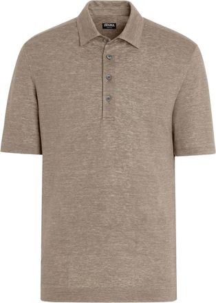Ermenegildo Zegna Polo Oasi Lino - Marrone