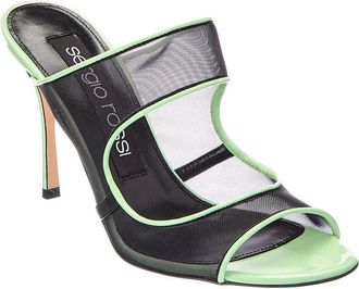 Sergio Rossi Godiva 90 Mesh & Patent Sandal
