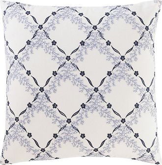 Ballard Designs Portia Embroidered Pillow Cover - Green 20 x 20 - Ballard Designs