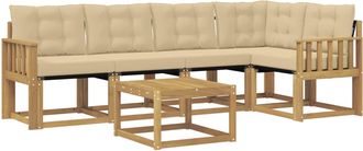 vidaXL Conjunto De Sof&aacute;s De Exterior 6 Uds. Y Beige Vidaxl