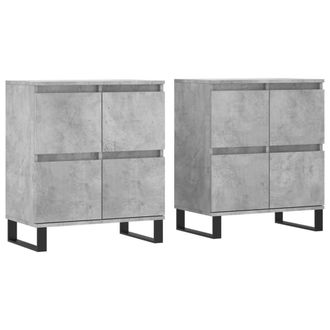 Berkfield Home Sideboards 2 pcs Concrete Grey Engineered Wood