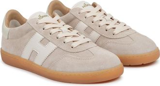 Hogan Calfskin Leather Low-Top Sneaker - Beige