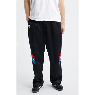 Kappa 222 Banda Oreste Tricot Track Pants in Black - Red Racing - Blue Sea at Nordstrom Rack, Size Medium