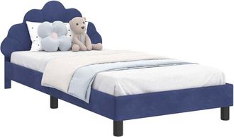 vidaXL Cama Para Ni&ntilde;os Con Cabecero Azul Polic&iacute;a 80 X 200 Cm Vidaxl