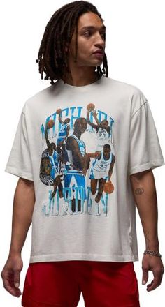 Nike Jordan Mens Flight Essential Oversize Graphic Crew - Sail/Black Size XXL