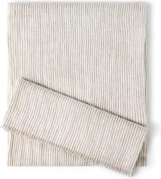 Brunello Cucinelli Sparkling striped linen scarf in Panama at Nordstrom