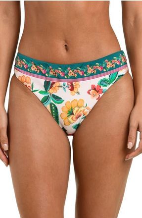 Sunshine 79 Zen Garden Hipster Bikini Bottoms in Blue/Green Multi at Nordstrom, Size 14