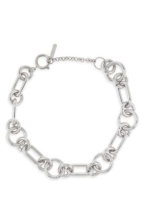 Justine Clenquet Troy Choker Necklace in Palladium at Nordstrom