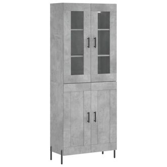 Berkfield Home Highboard Concrete Grey 69.5x34x180 cm Engineered Wood