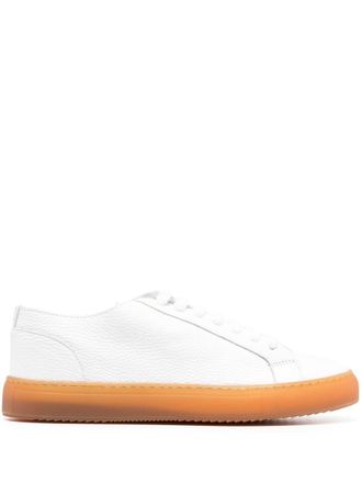 Doucal's low-top leather sneakers - men - Fabric/Rubber/Leather/Leather - 45 - White