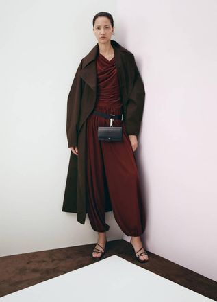 Mango Pantaloni harem vita media rosso mattone - Donna - XL - MANGO