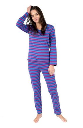 Leveret Womens Loose Fit Cotton Matching Family Pajamas, Fun & Character Themes in Unicorn Stripes at Nordstrom, Size X-Small
