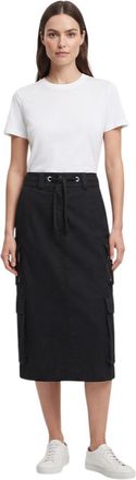 Dolce & Gabbana Black Solid Midi Skirt