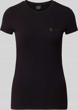 A|X Armani Exchange T-Shirt mit Label-Print in Black, Größe XL