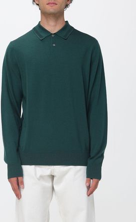 Paul Smith Long-Sleeved Knit Polo in Pure Merino Wool